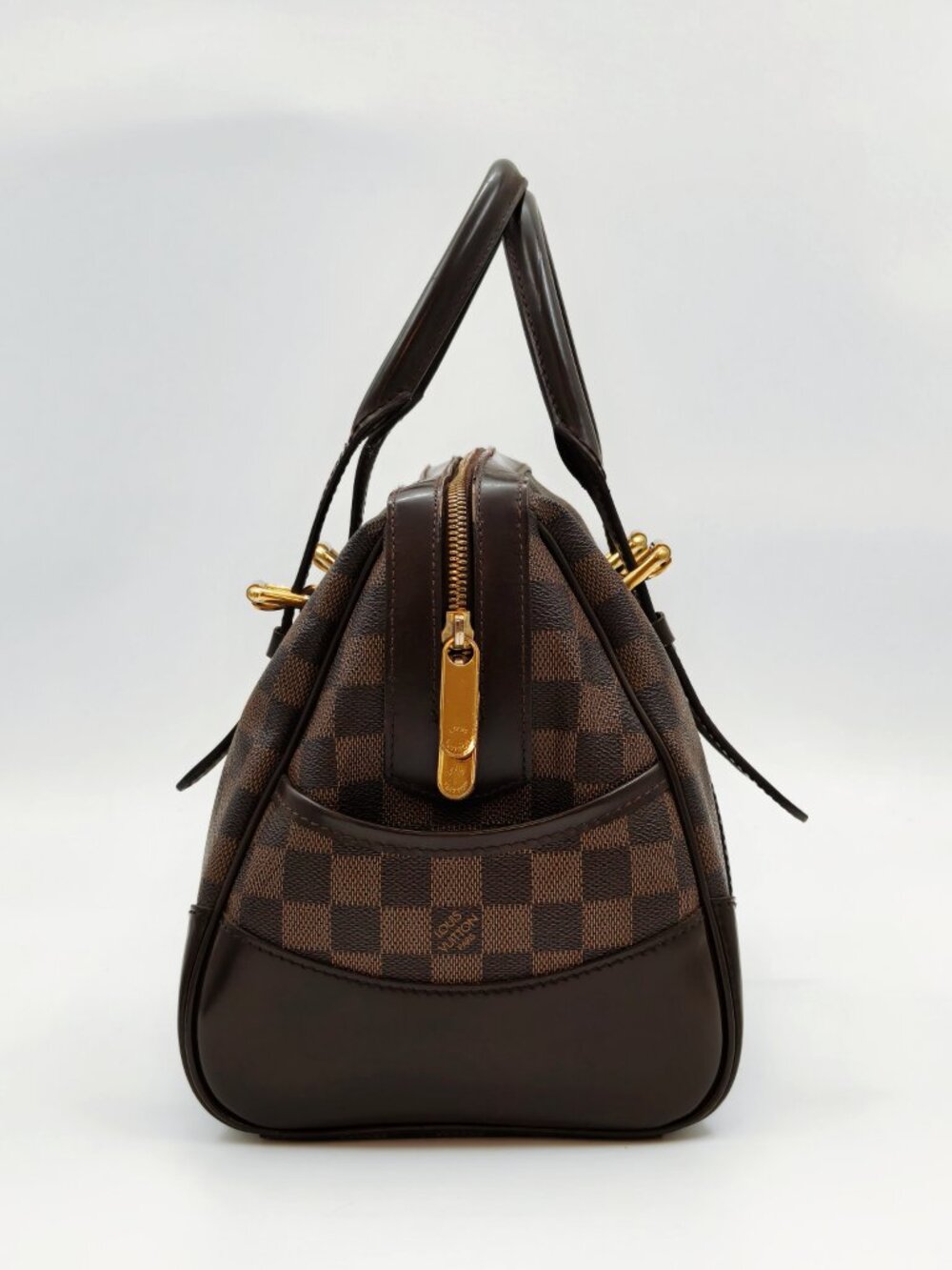 Louis Vuitton Berkeley Damier Ebene Canvas Satchel Handbag Gold Hardware - Picture 12 of 12